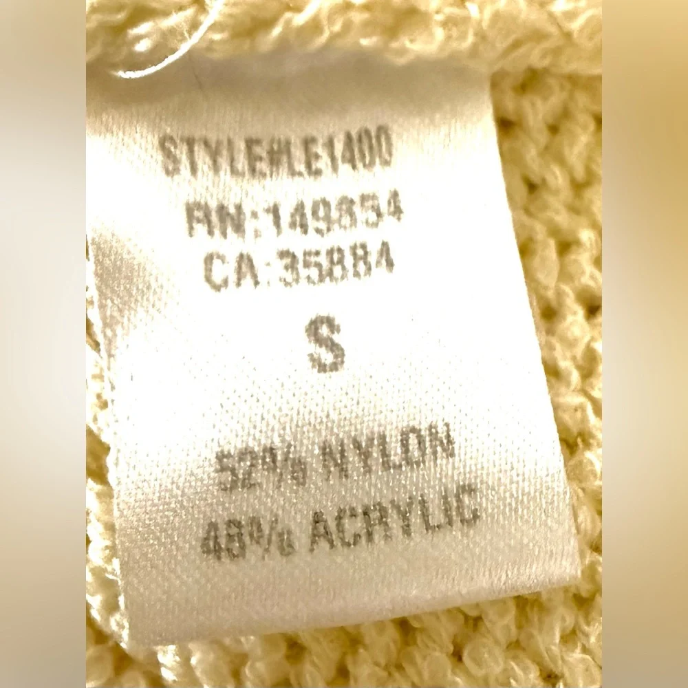 Sage The Label Scarlet Collared Cropped Cream Sweater Size Small